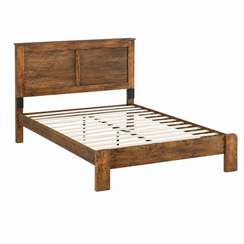 Letto Matrimoniale in Legno Marrone 200x160 cm