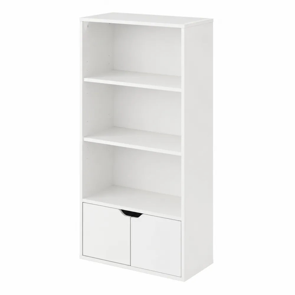 Libreria bianca in MDF con ante 160x80x30 cm