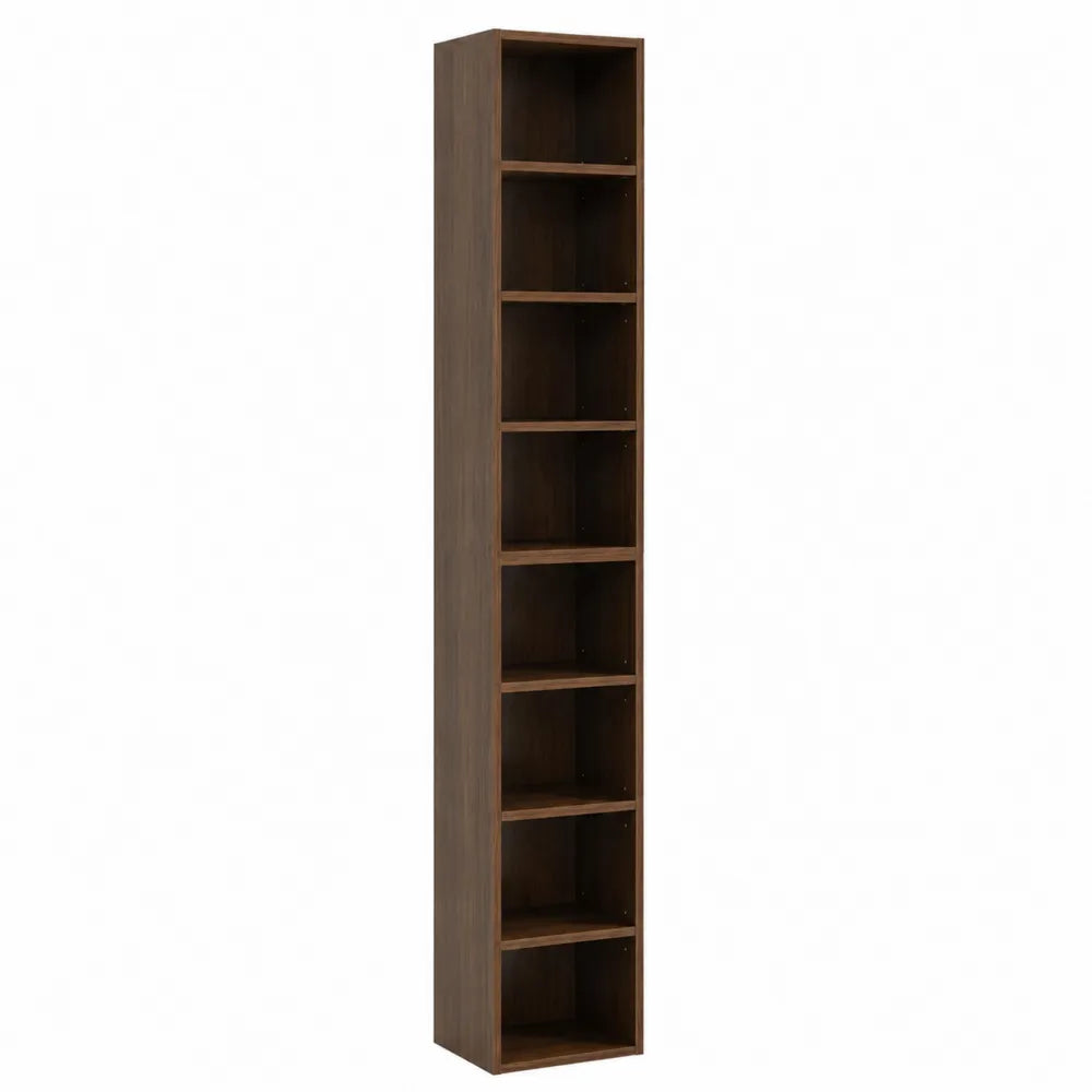 Libreria alta in legno composito Marrone 6 ripiani