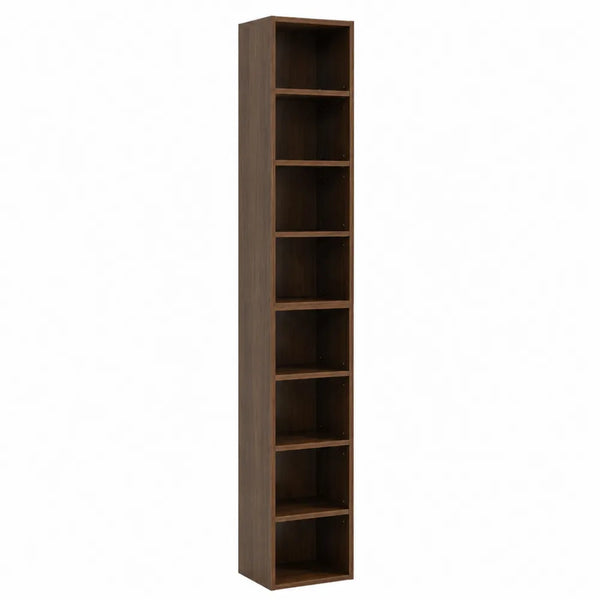 Libreria alta in legno composito Marrone 6 ripiani